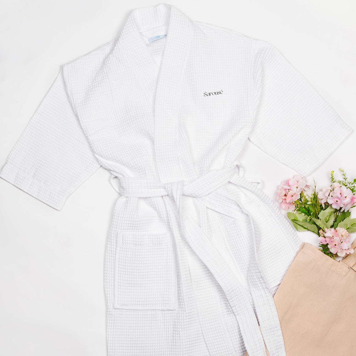 Waffle Weave Spa Robe | Soft Cotton Blend Kimono
