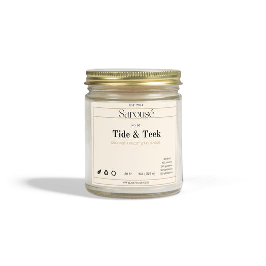 Tide & Teek — Coconut Apricot Wax Candle (Multi-Size)