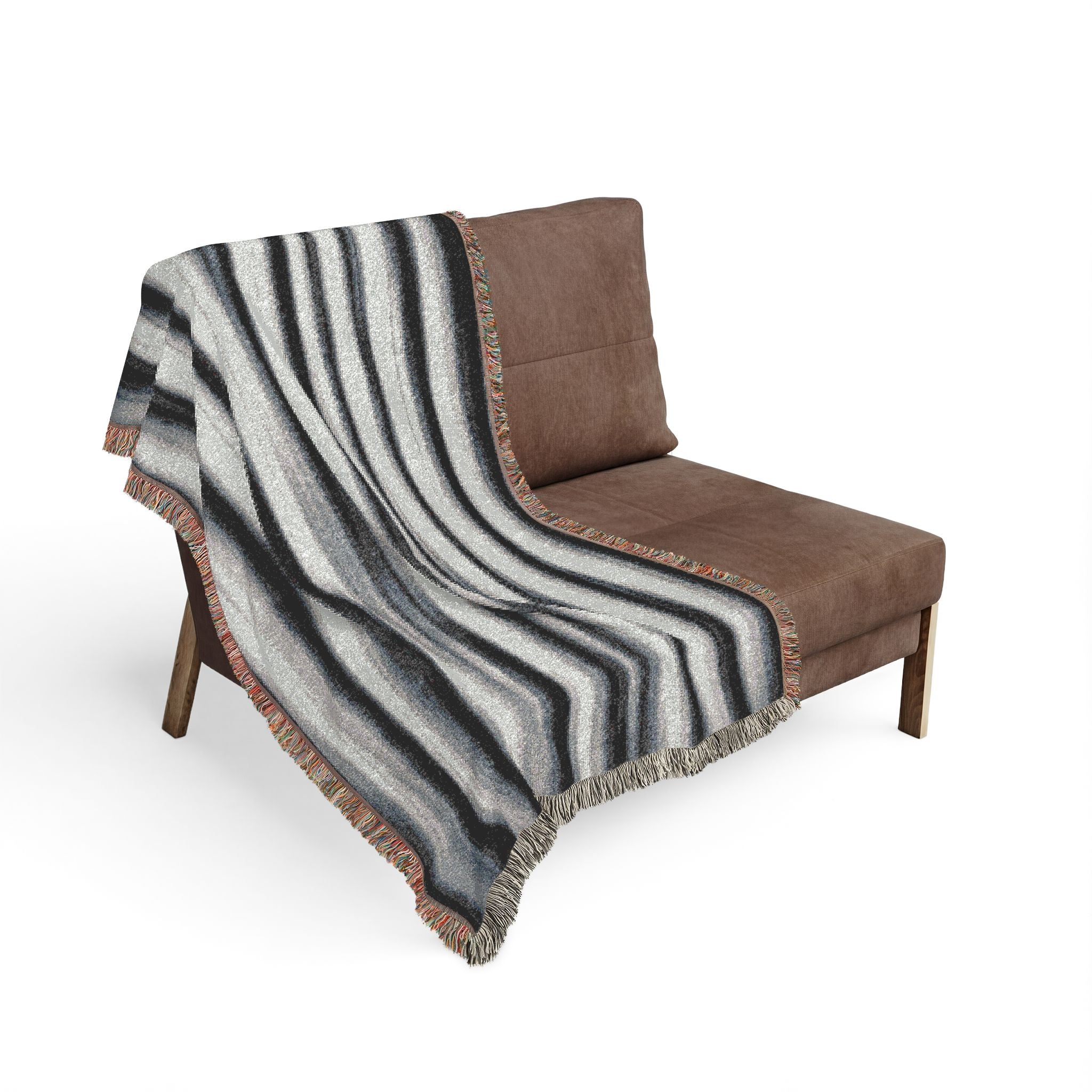Grey Scale Woven Blanket — For Home & Relaxation