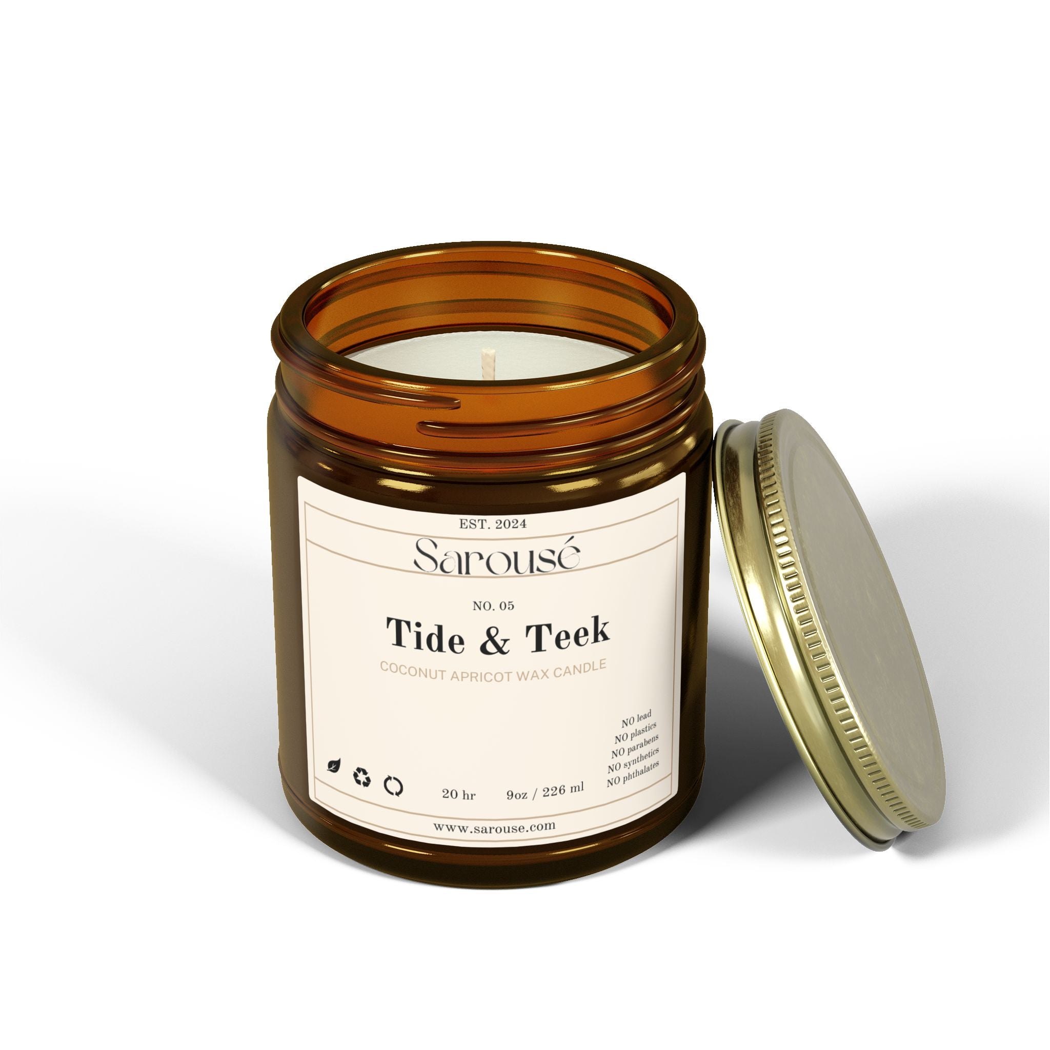 Tide & Teek — Coconut Apricot Wax Candle (Multi-Size)