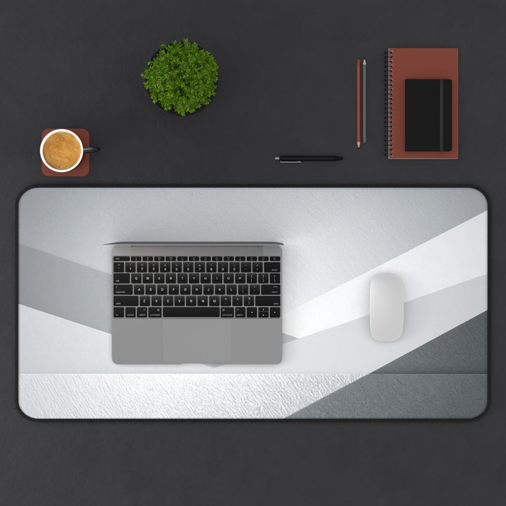 Geometric Grey Office Desk Pad