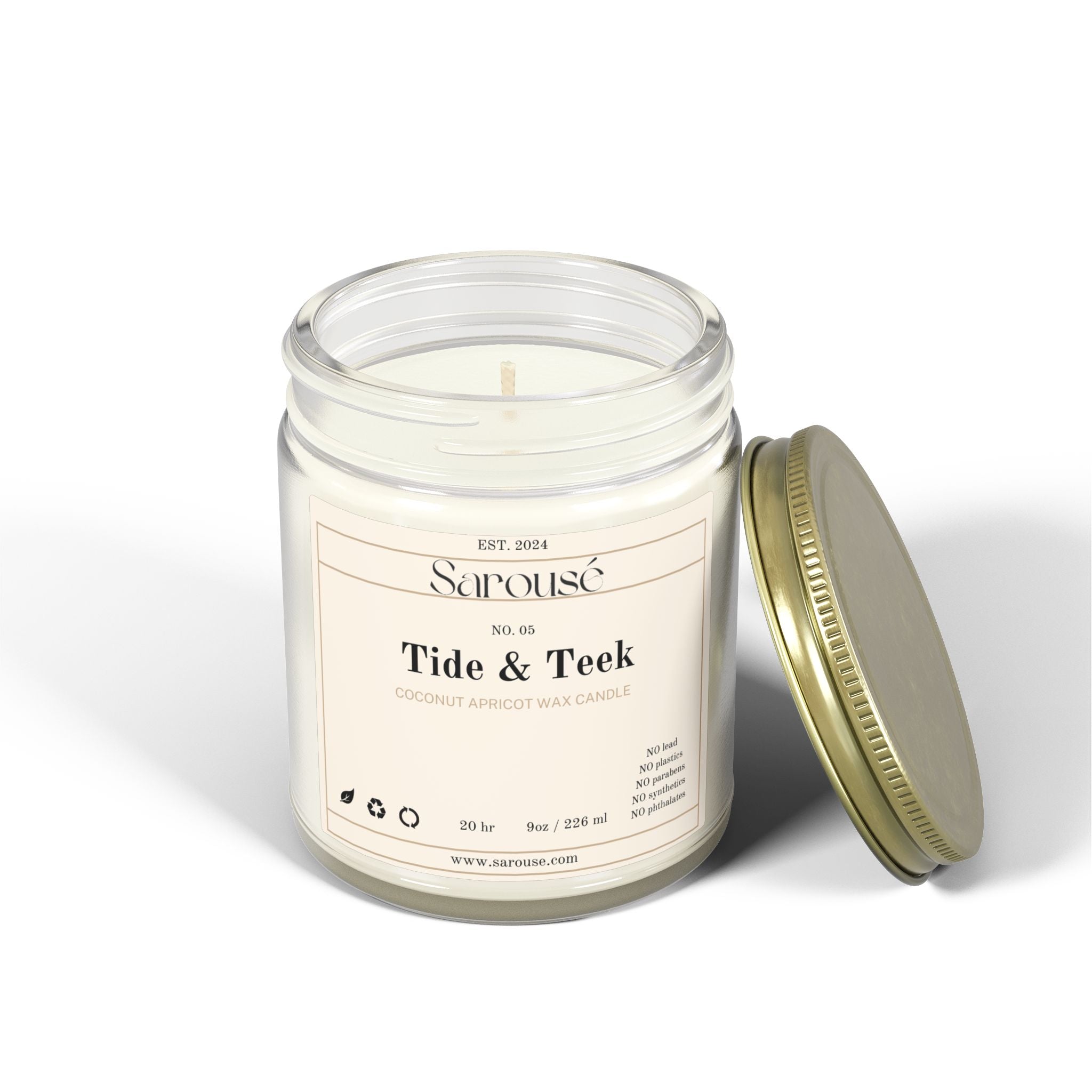 Tide & Teek — Coconut Apricot Wax Candle (Multi-Size)