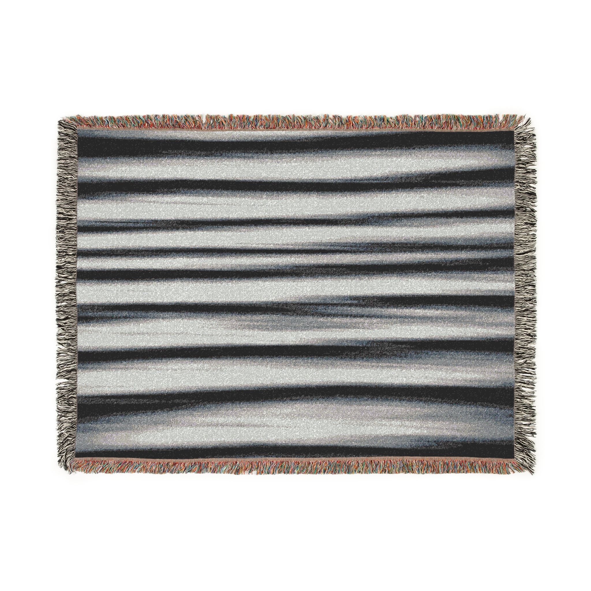 Grey Scale Woven Blanket — For Home & Relaxation