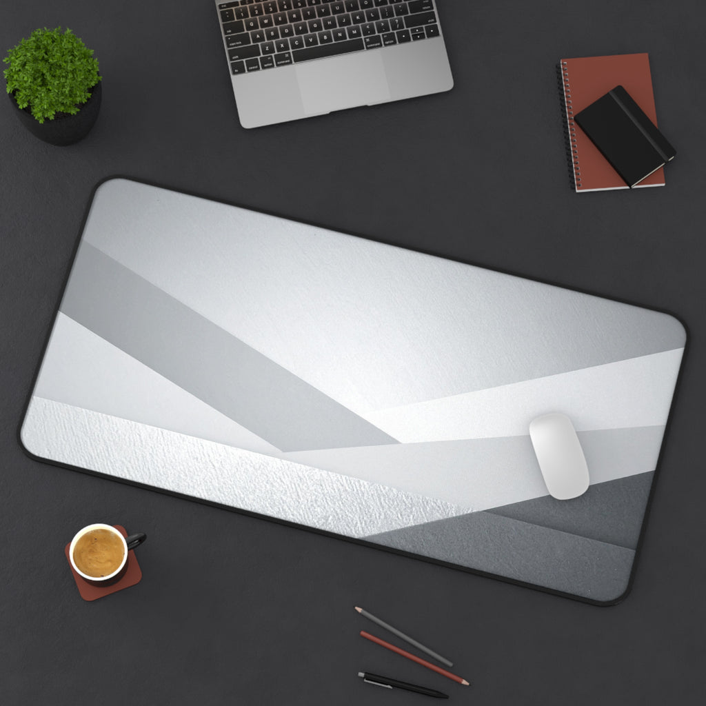 Geometric Grey Office Desk Pad