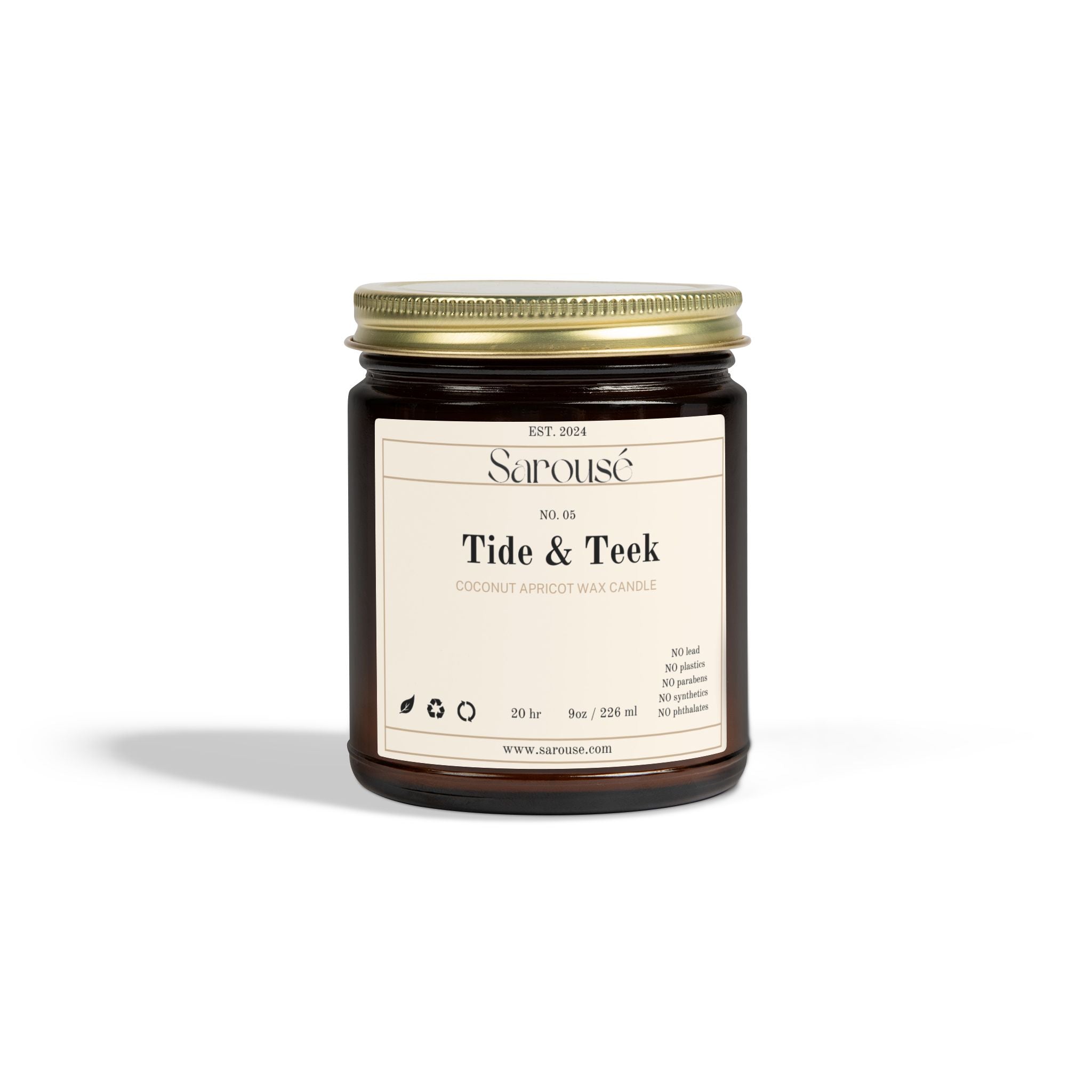 Tide & Teek — Coconut Apricot Wax Candle (Multi-Size)
