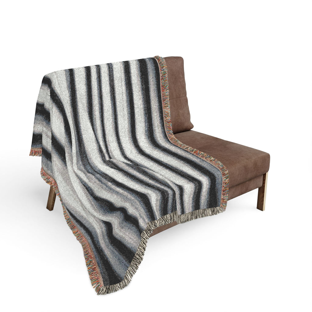Grey Scale Woven Blanket — For Home & Relaxation