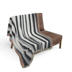 Grey Scale Woven Blanket — For Home & Relaxation