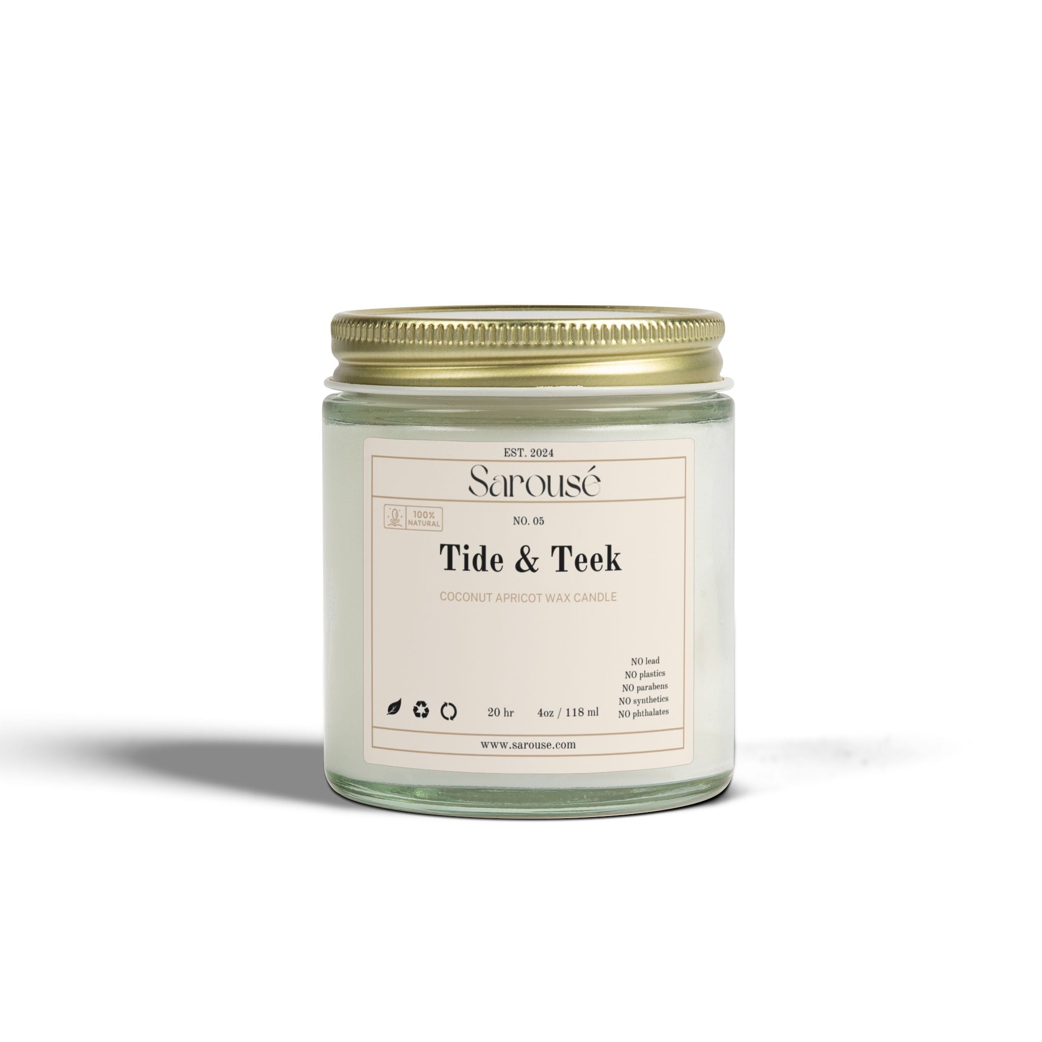 Tide & Teek — Coconut Apricot Wax Candle (Multi-Size)