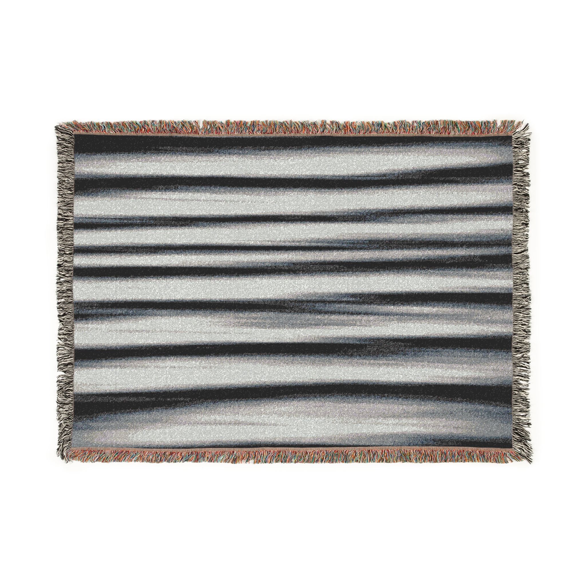 Grey Scale Woven Blanket — For Home & Relaxation