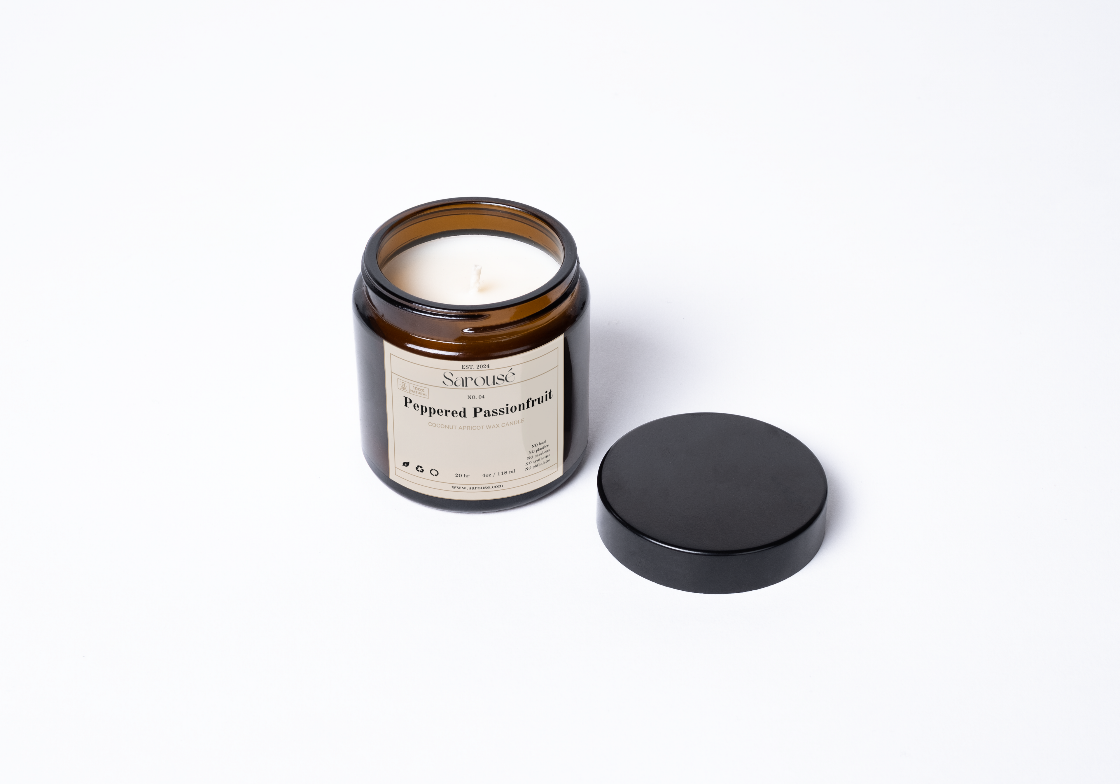 Peppered Passionfruit Soy Candle — Amber Jar (Multi-Size)
