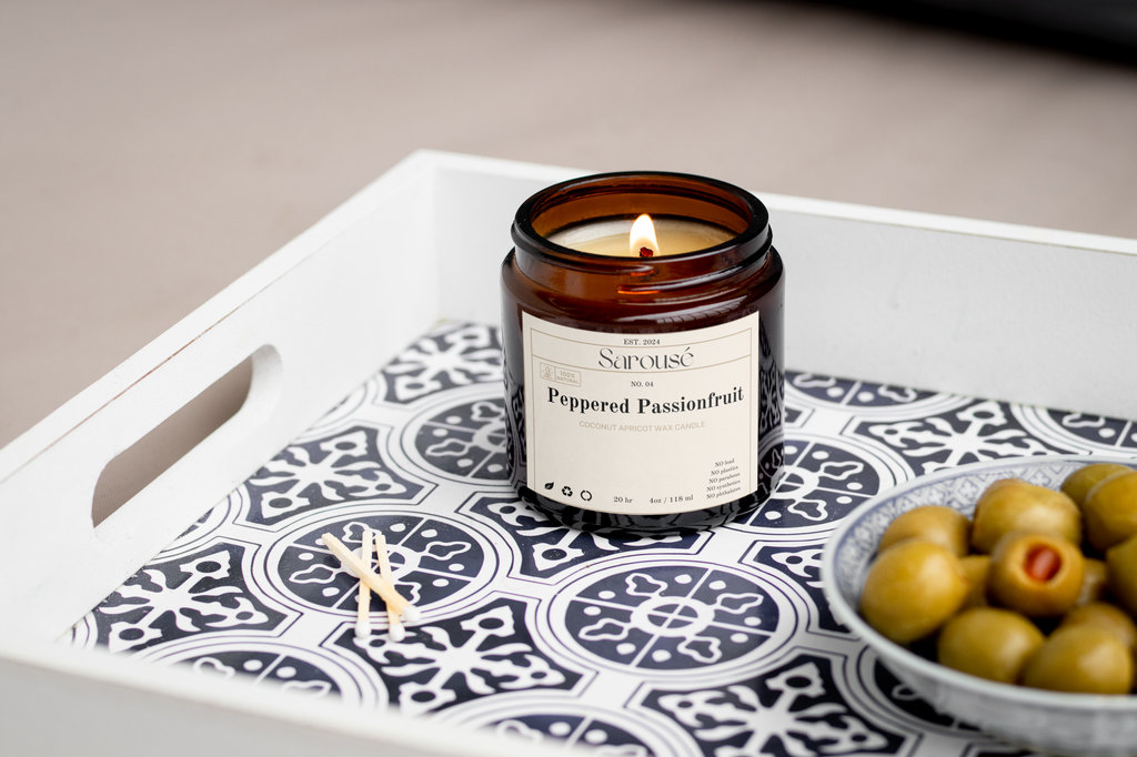 Peppered Passionfruit Soy Candle — Amber Jar (Multi-Size)