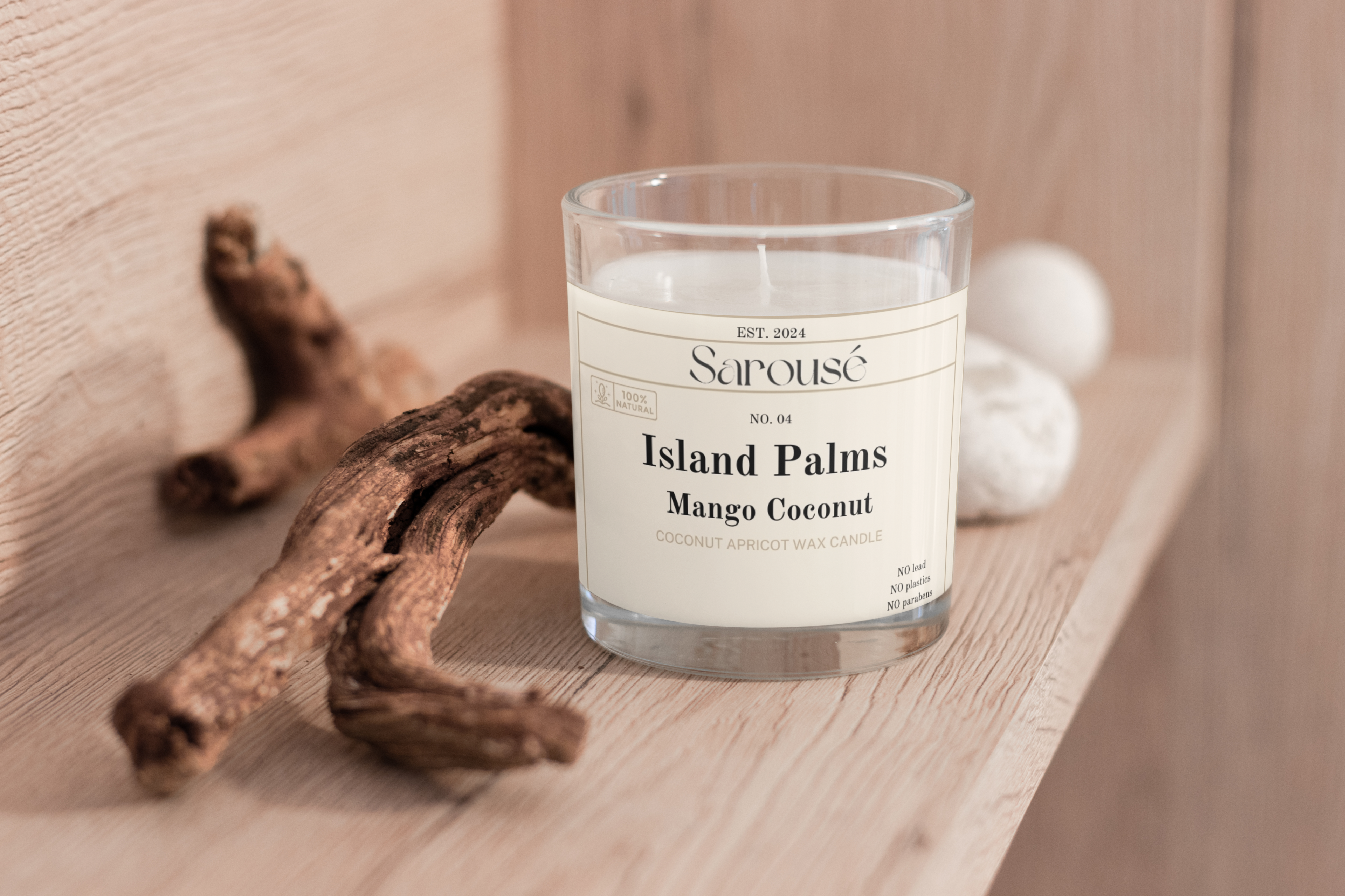 Island Palms — Coconut Apricot Wax (Multi-Size)