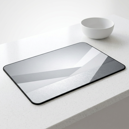 Geometric Grey Office Desk Pad