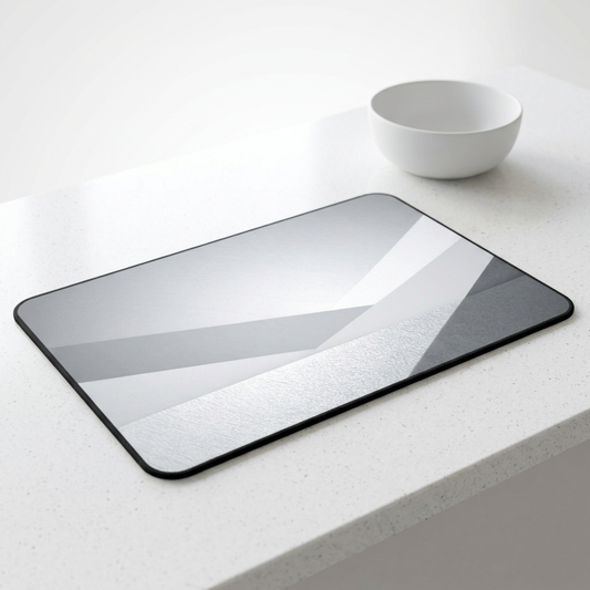 Geometric Grey Office Desk Pad