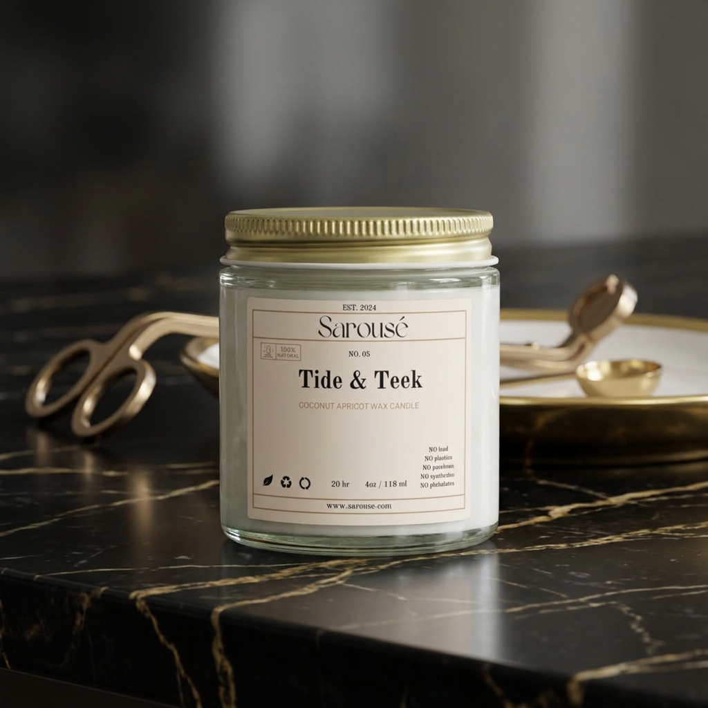 Tide & Teek — Coconut Apricot Wax Candle (Multi-Size)
