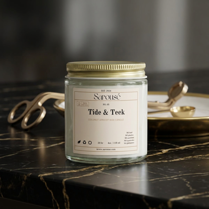 Tide & Teek — Coconut Apricot Wax Candle (Multi-Size)