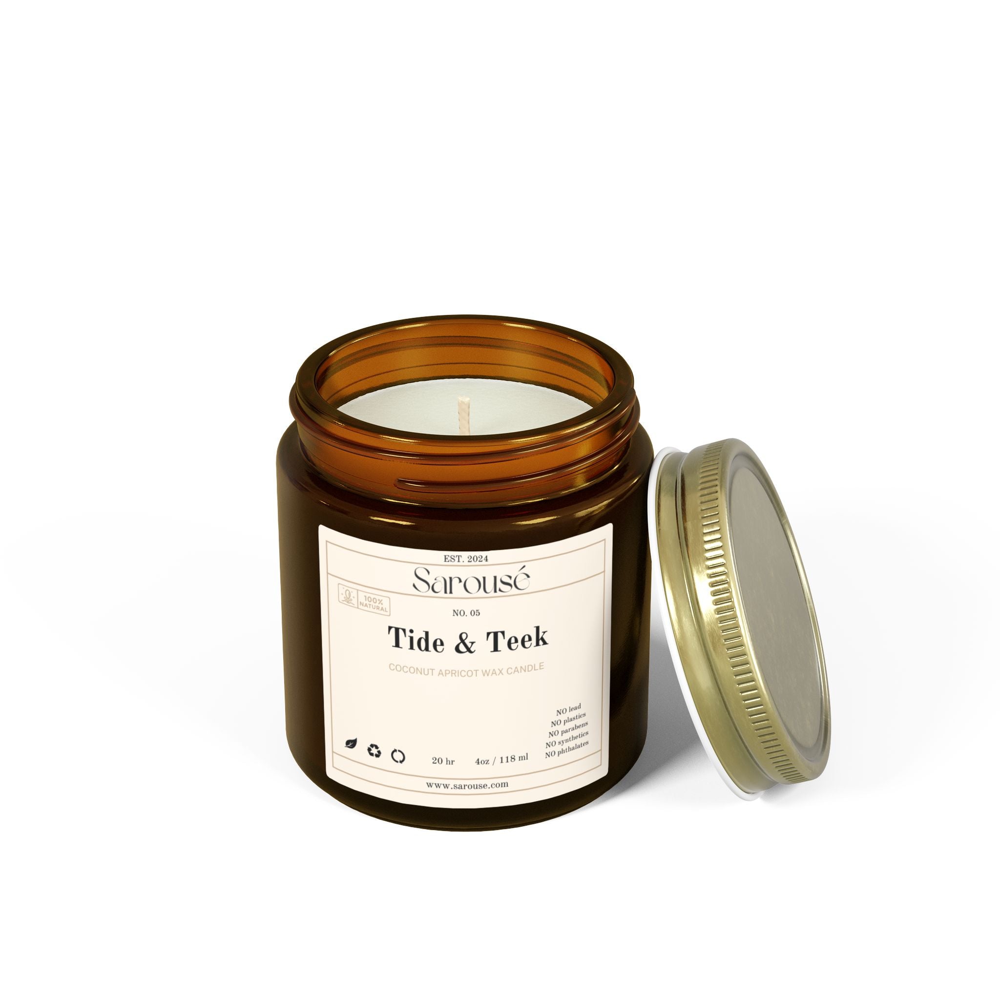 Tide & Teek — Coconut Apricot Wax Candle (Multi-Size)
