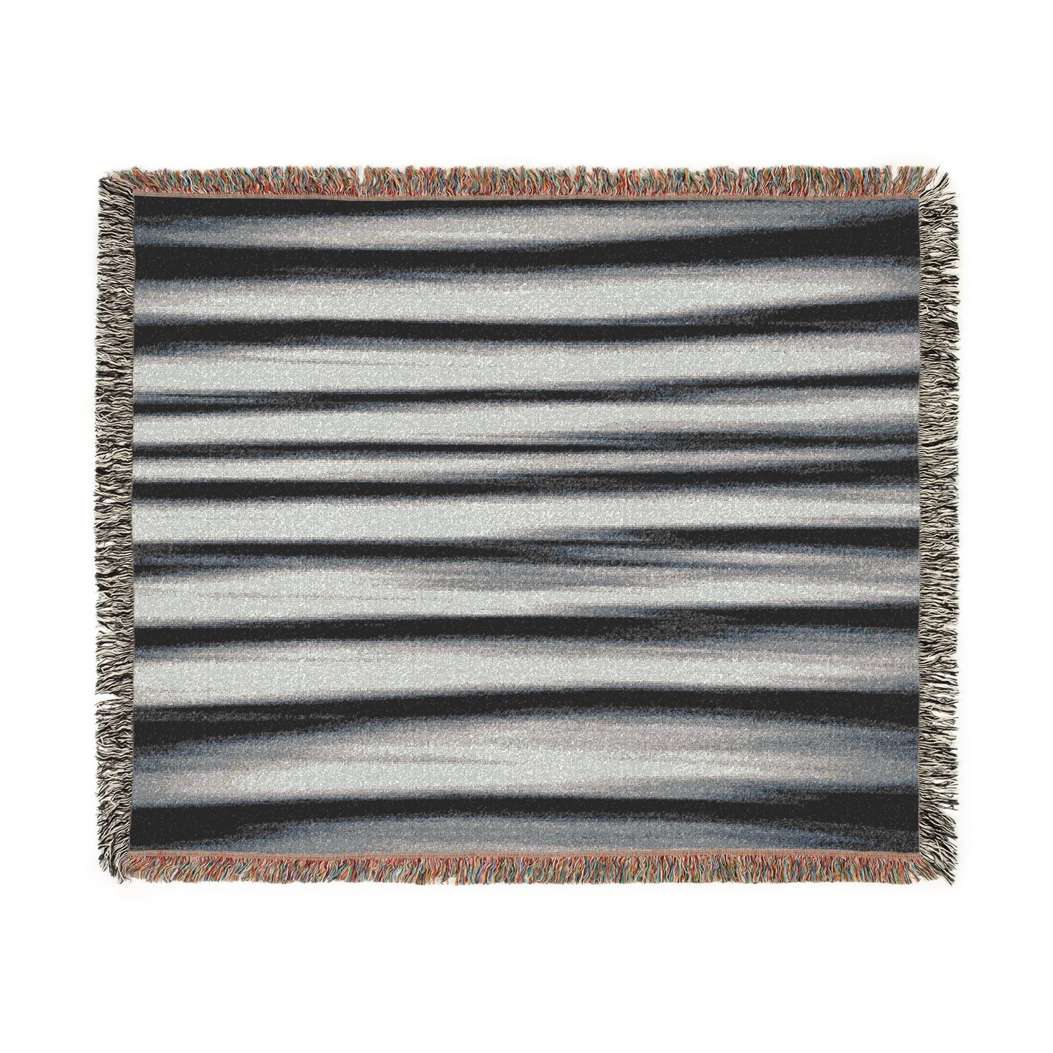 Grey Scale Woven Blanket — For Home & Relaxation