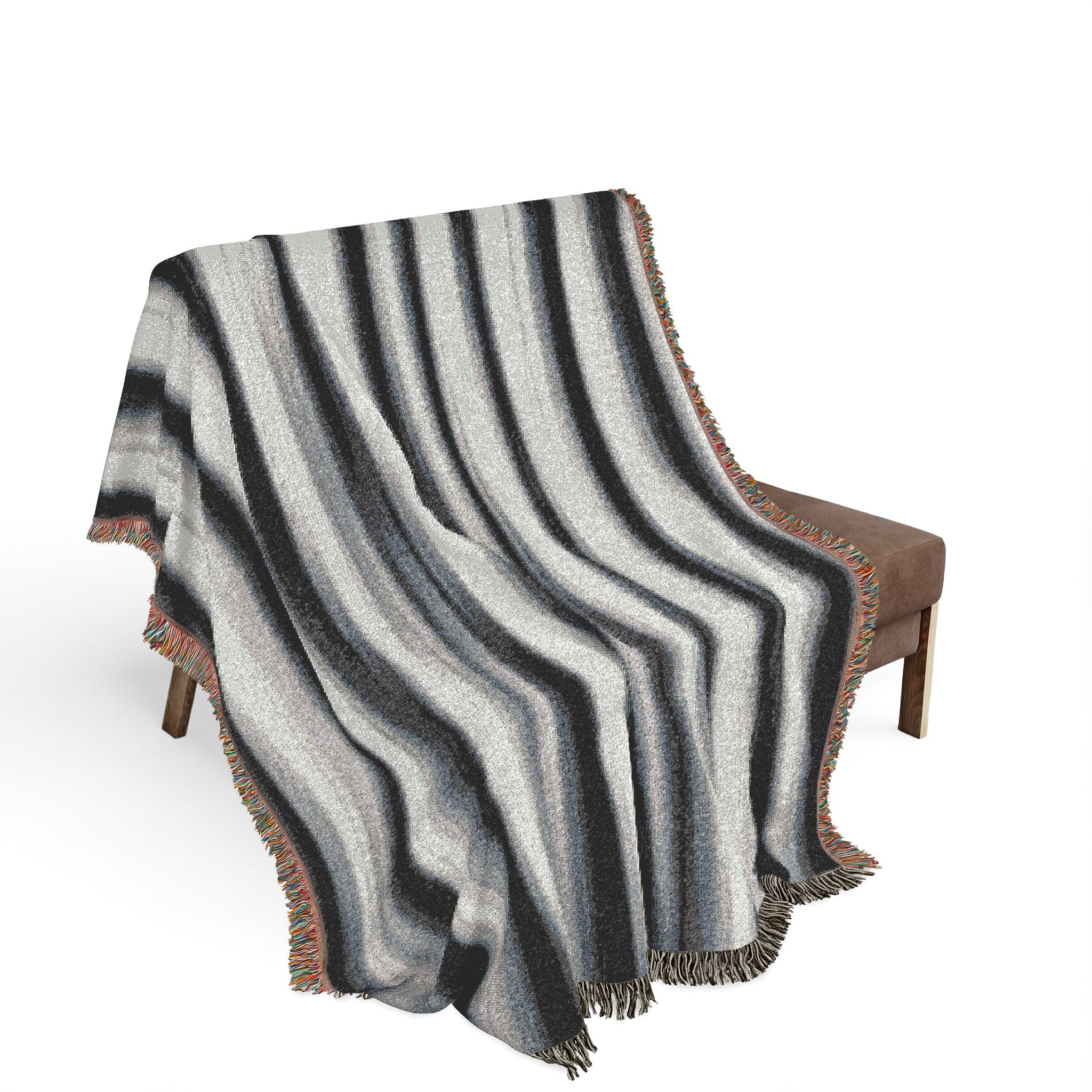 Grey Scale Woven Blanket — For Home & Relaxation