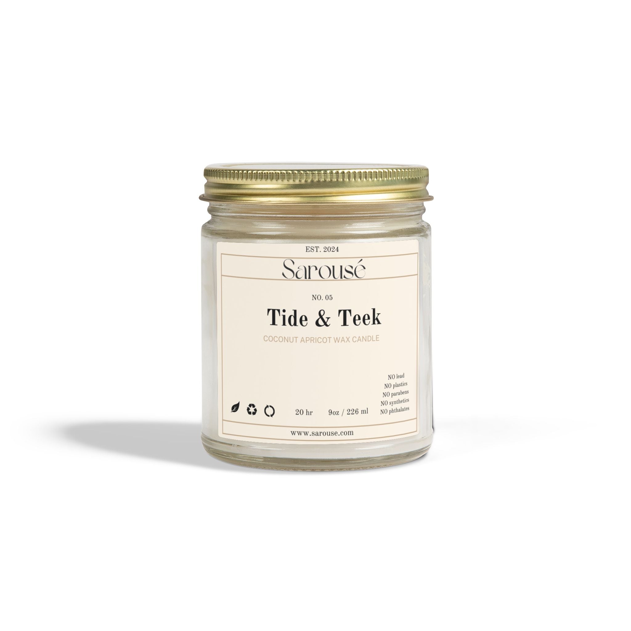 Tide & Teek — Coconut Apricot Wax Candle (Multi-Size)