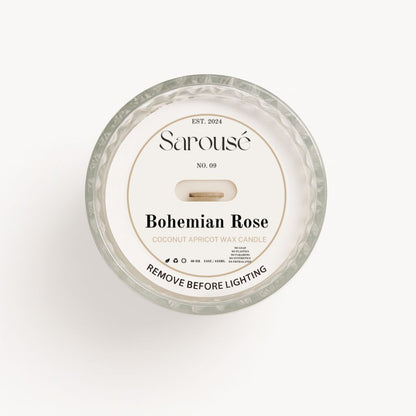 Bohemian Rose — Hand-Poured 15oz Wood Wick Candle