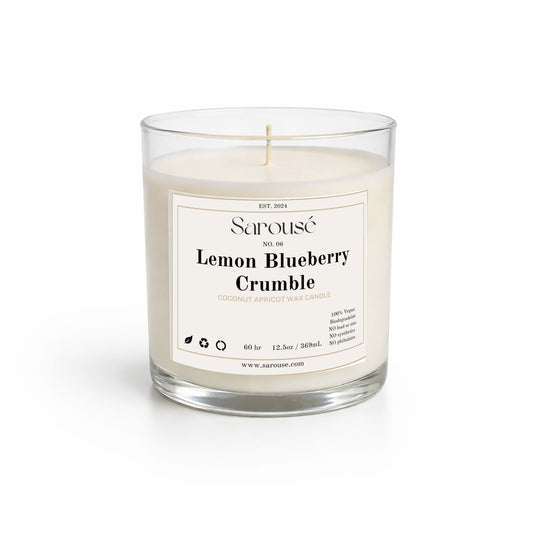 Lemon Blueberry Crumble | 12.5 oz Coconut Apricot Wax Candle